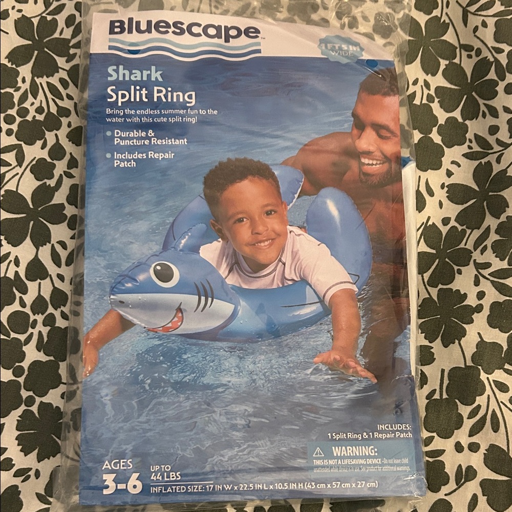 Shark Split Ring - Blue